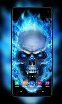 Blue Fire Skull Wallpaper HD APK Download 2024 - Free - 9Apps