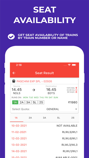 Indian Railway Timetable - Live train location скриншот 3