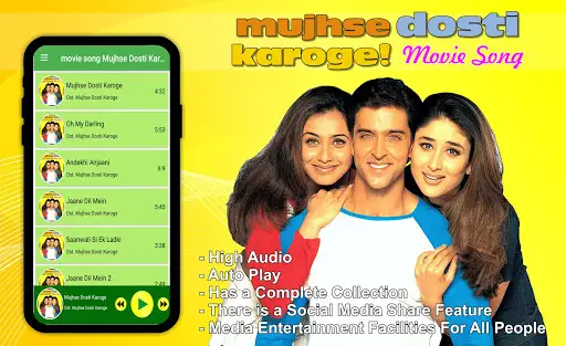 top song Mujhse Dosti Karoge mp3 offline APK Download 2024 - Free