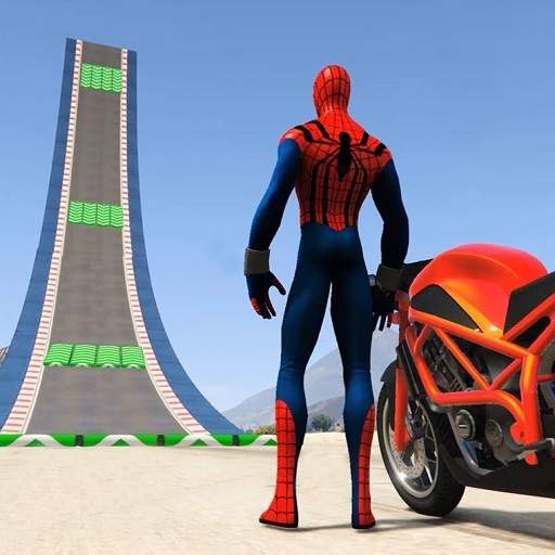 Superhero Bike Stunt GT Racing - Mega Ramp Games
