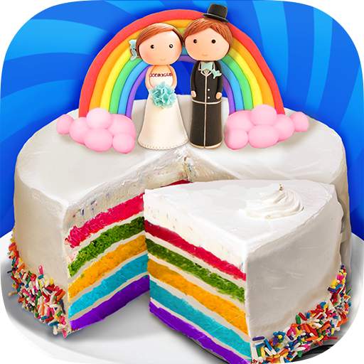 Wedding Rainbow Cake For BIG Day