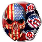 Usa Fire Skull Themes 3D Wallpapers on 9Apps