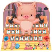 Fitness Freak Piggy Keyboard Theme🐷