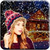 Snow Fall Photo Frame on 9Apps
