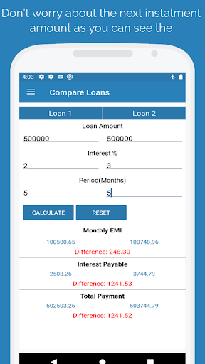 EMI Calculator - Planificador de finanzas screenshot 3