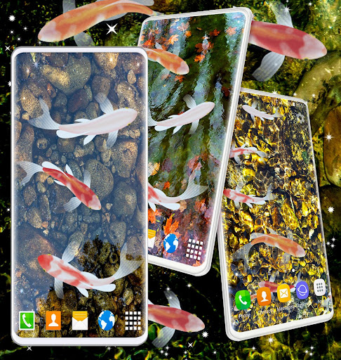 HD Koi Live Pond 3D 🐟 Fish 4K Live Wallpaper Free screenshot 6