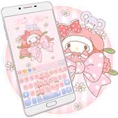 Pink bow girl keyboard on 9Apps