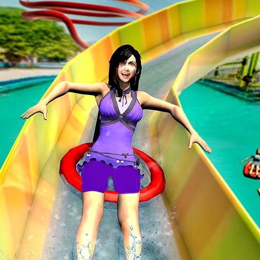 Water Park Race: Theme Park Uphill Slide, Stunt 20
