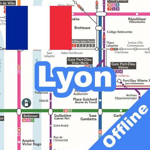 Lyon Metro Map (Offline) TCL