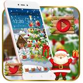 Christmas red launcher theme on 9Apps