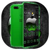 Green Tech Neon Apple Theme on 9Apps