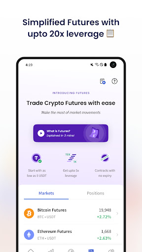 CoinDCX:Bitcoin Investment App 2 تصوير الشاشة