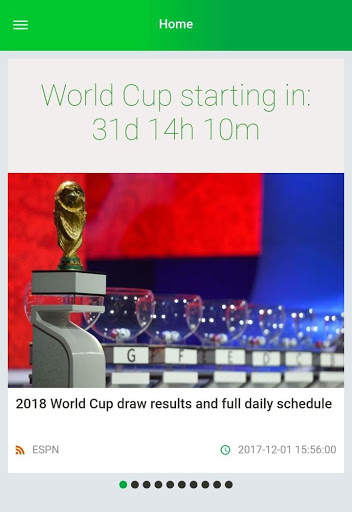 Russia Football World Cup 2018 app screenshot 1