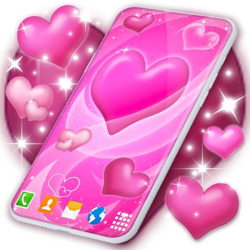 Pink Hearts Live Wallpaper