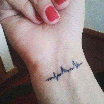Heart with heartbeat tattoo … | Heartbeat tattoo, Heartbeat tattoo on  wrist, Tattoos for daughters