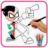 How To Drawing - Titans Go on 9Apps