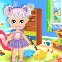 गन्दा गुड़िया घर क्लीनर: घर की सफाई के खेल