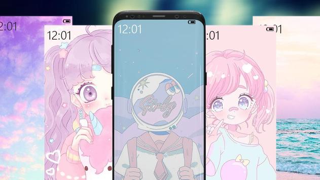 Pastel Japan Aesthetic Wallpapers  Pink Aesthetic Pastel Anime Girl  PngCute Kawaii Shelf Icon Wallpappers  free transparent png images   pngaaacom