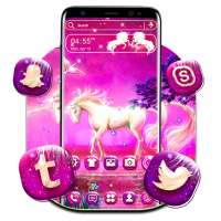 Unicorn Pink Forest Launcher Theme