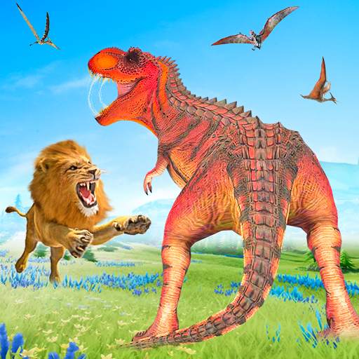 Lion vs Dinosaur Animal Fight