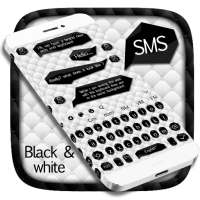 لوحة المفاتيح SMS أسود أبيض