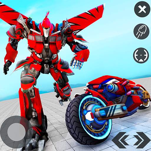 Flying Robot Bike Game: Robot Transformation Games