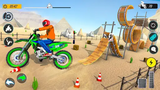 Jogo de aventura 3D de corrida de acrobacias de moto real: jogos de  motoqueiros grátis para crianças::Appstore for Android