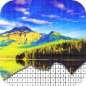 Beautiful Landscape Coloring Book: Color By Number