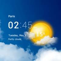Transparente Uhr & Wetter on 9Apps