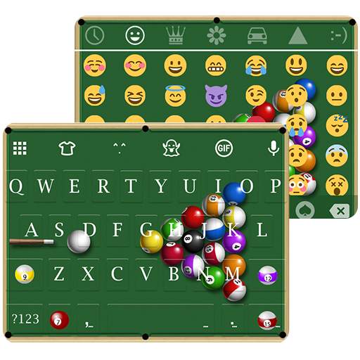 Snooker Emoji Keyboard Theme - Ball Pool