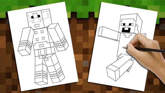 Simple Minecraft Female Character Drawing Pixel Art of a Blocky Woman |  MUSE AI