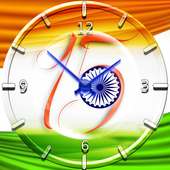 India Flag Theme Clock on 9Apps