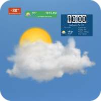 Weather forecast & transparent clock widget