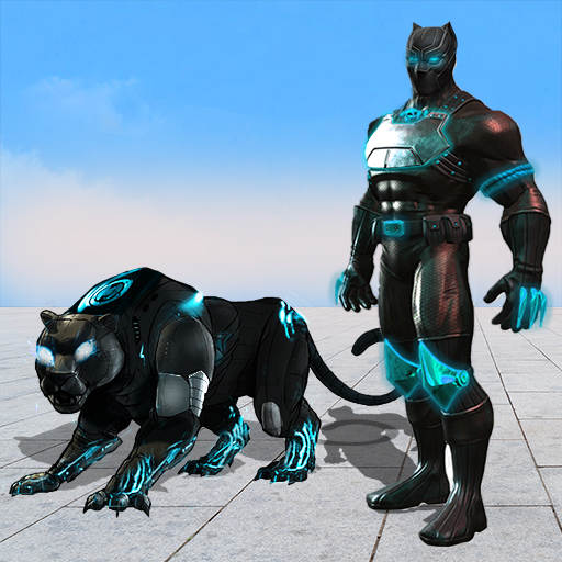 Flying Panther Robot Hero: Robot Black Hero Games