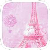 Pink love Eiffel Tower Theme on 9Apps