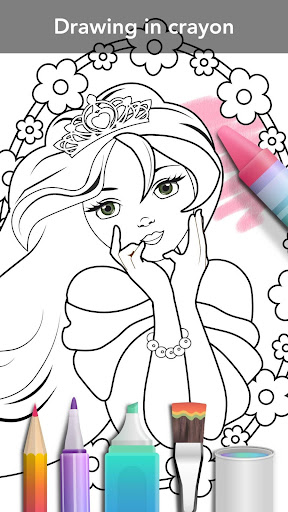 Princess coloring book screenshot 6