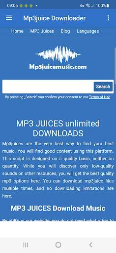 MP3Juices Downloader 1 تصوير الشاشة
