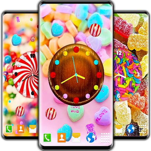 Candy Clock Wallpaper 🍬 Sweet Live Wallpapers