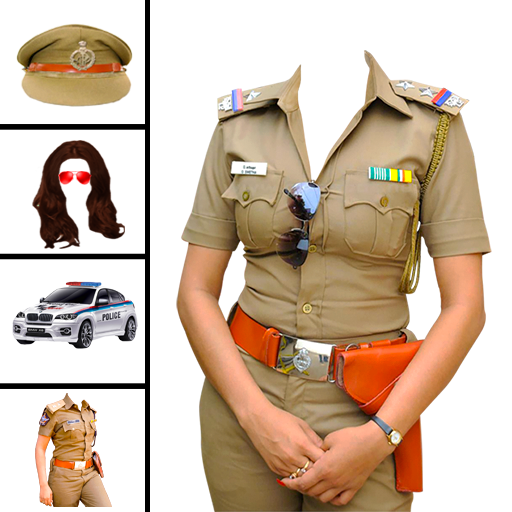 Women police suit photo editor иконка