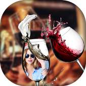Wine Glass Photo Frame on 9Apps