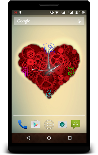 Heart Clock Live Wallpaper screenshot 2