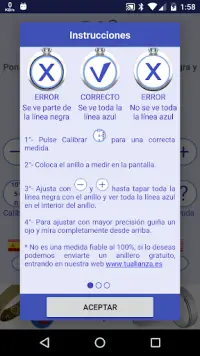 Como usar la Aplicación Medidor de Anillos 