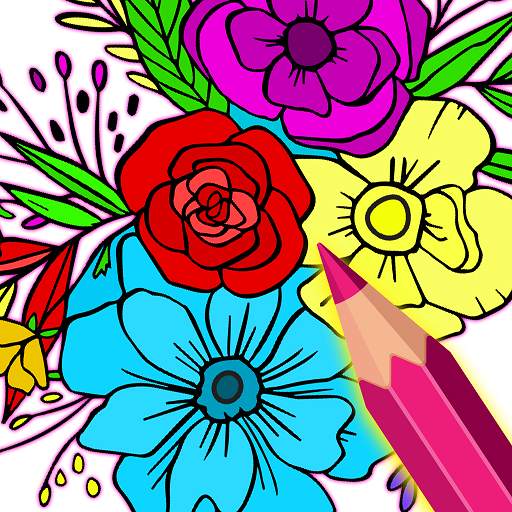 Flowers Color by Number Art