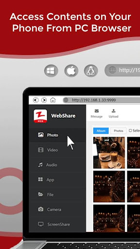 Zapya WebShare - Web Browser ထဲမှဖိုင်များကိုShare screenshot 1