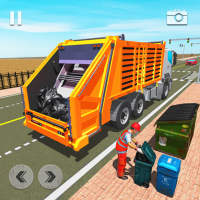 Atık Çöp kamyon Sürme 3D