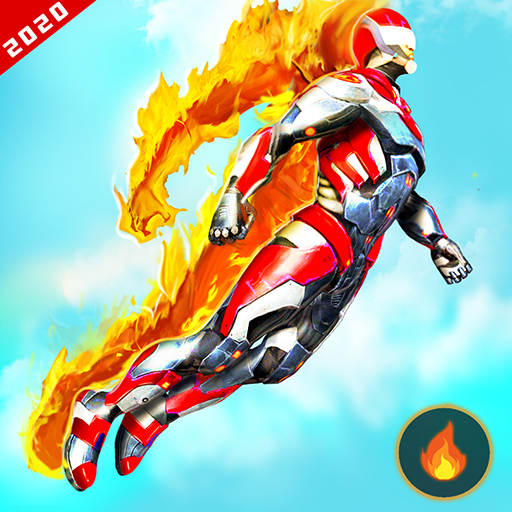 Fire Flying Robot: Speed Hero Robot Rescue Games