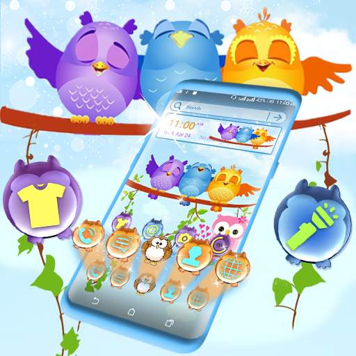 Animated Birds Launcher Theme