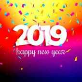 New Year 2019 HD Images Wishes Message Photo Frame