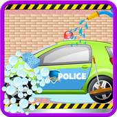 Mobil polisi - game mencuci