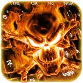 Fire Hell Skull Keyboard Theme